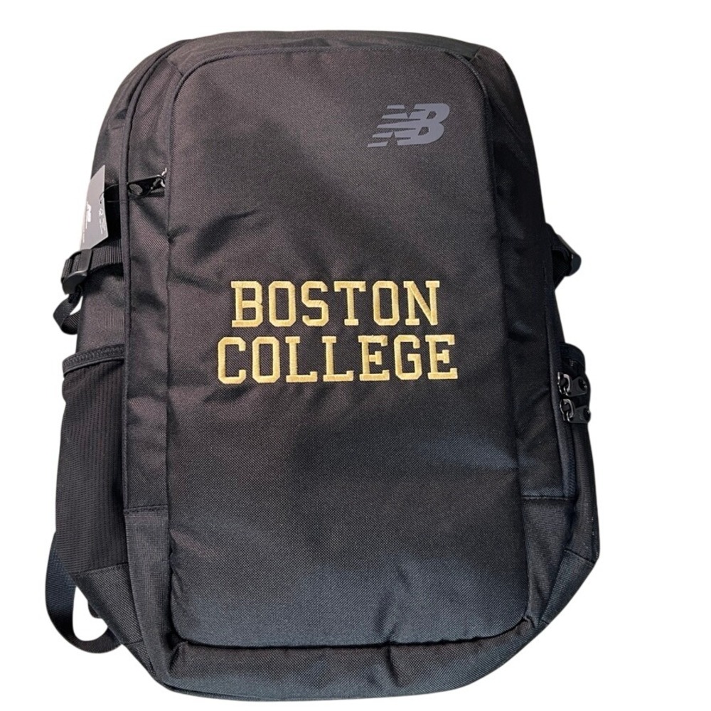 NWT New Balance Boston College Eagles Backpack Black Gold Embroidered School Bag
